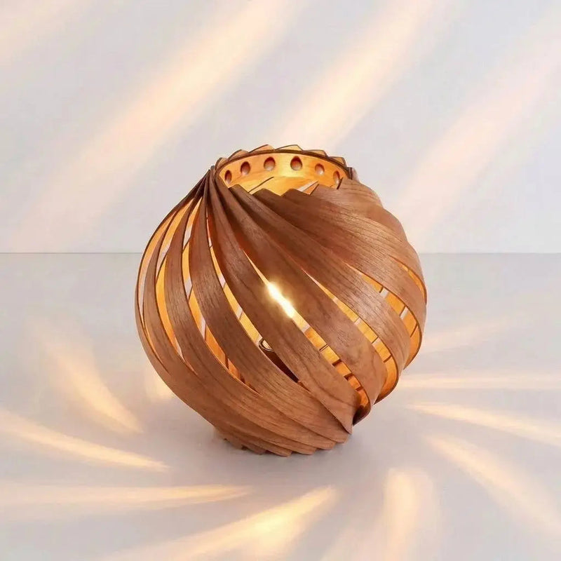 Lampshade "Gemma" Cherry Wood – Handcrafted Cologne — Ansicht 3