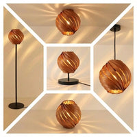 Lampshade "Gemma" Cherry Wood – Handcrafted Cologne — Ansicht 1