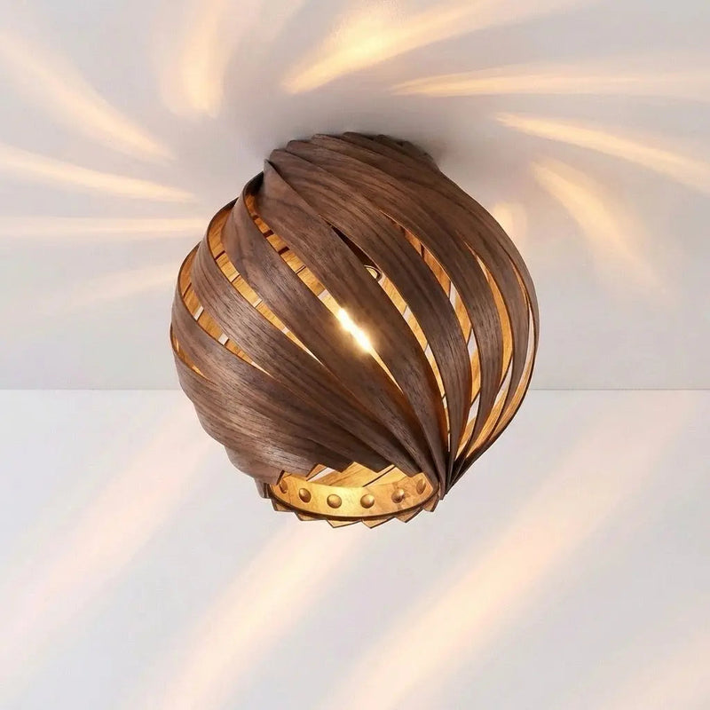 Gemma Walnut Lampshade – Handcrafted in Cologne — Ansicht 4