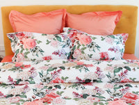 Duvet Cover Set Lilac & Rose – 100% Mercerized Cotton, Swiss Satin 300 TC, Easy Care — Ansicht 1