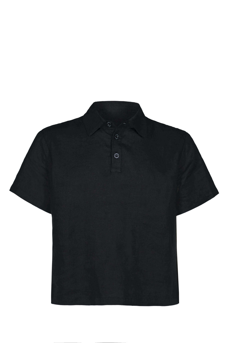 Linen Tie Shirt 100% Linen with Detachable Pin-On Tie — Ansicht 7