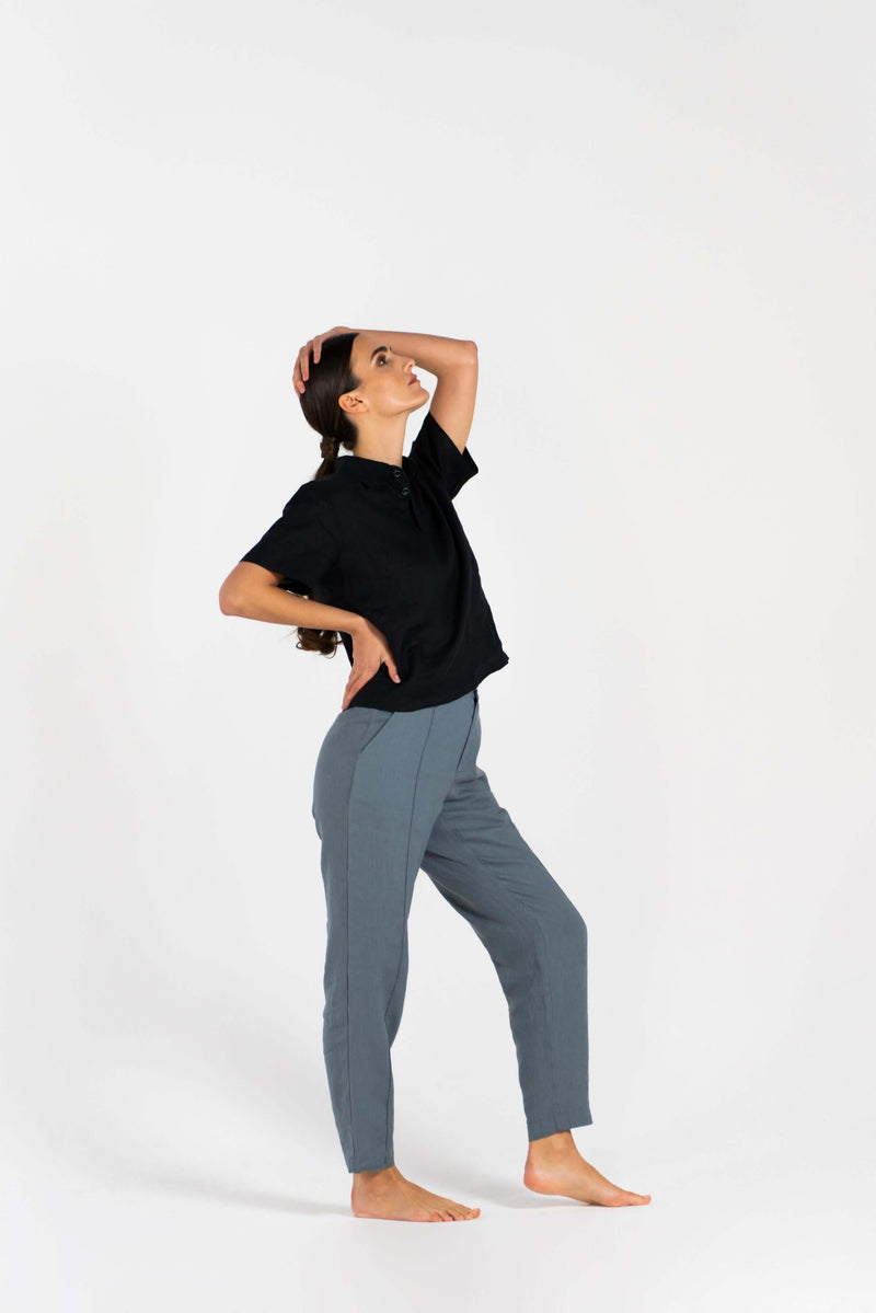 Linen Trousers – 100% Linen | Home Office Comfort | Stylish & Breezy — Ansicht 6