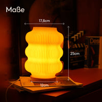 Luma 3D-Printed Lamp Recycled PLA Oak Wood Table Lamp — Ansicht 5