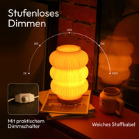 Luma 3D-Printed Lamp Recycled PLA Oak Wood Table Lamp — Ansicht 3