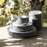 Lunch Set Ddoria – Handgefertigtes Steingut in Granit Grau — Ansicht 13