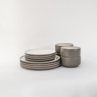 Lunch Set Ddoria – Granite Grey | Handmade Stoneware | Timeless &amp; Robust