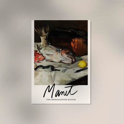 Fish (Still Life) by Manet Exhibition Poster – Kunstdruck Impressionismus