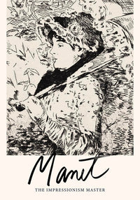 Jeanne Spring Drawing by Manet – Art Print Poster — Ansicht 3
