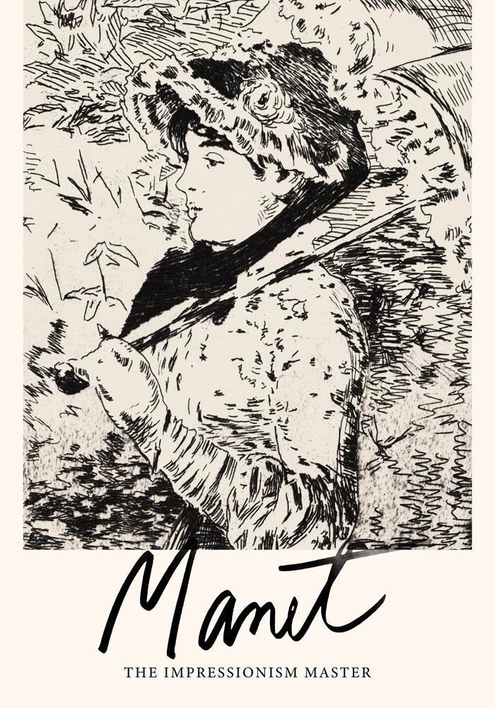 Jeanne Spring Drawing by Manet – Art Print Poster — Ansicht 3