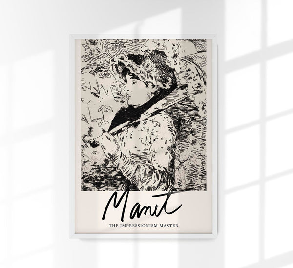 Jeanne Spring Drawing by Manet – Art Print Poster