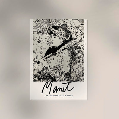 Jeanne Spring Drawing by Manet – Art Print Poster