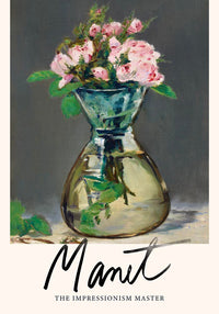 Moss Roses in a Vase Art Print – Manet Exhibition Poster, Berlin — Ansicht 3