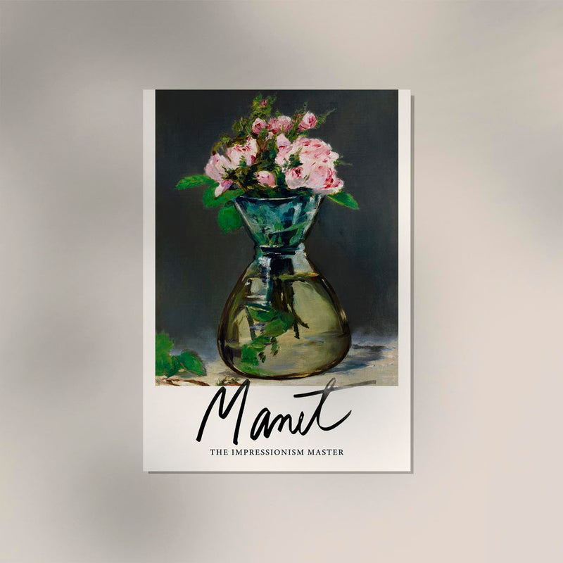 Moss Roses in a Vase Art Print – Manet Exhibition Poster, Berlin — Ansicht 2