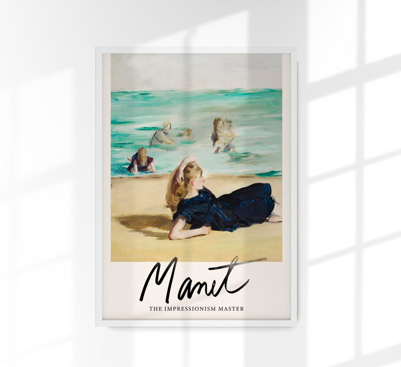 On the Beach by Manet Exhibition Poster – Art Print Berlin — Patroa Studio