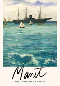The Kearsarge at Boulogne Poster – Manet Kunstdruck — Ansicht 3