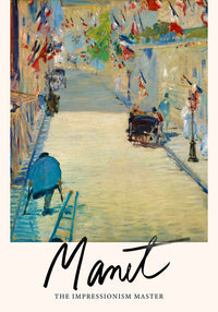 The Rue Mosnier with Flags by Manet Exhibition Poster – Kunstdruck — Ansicht 3