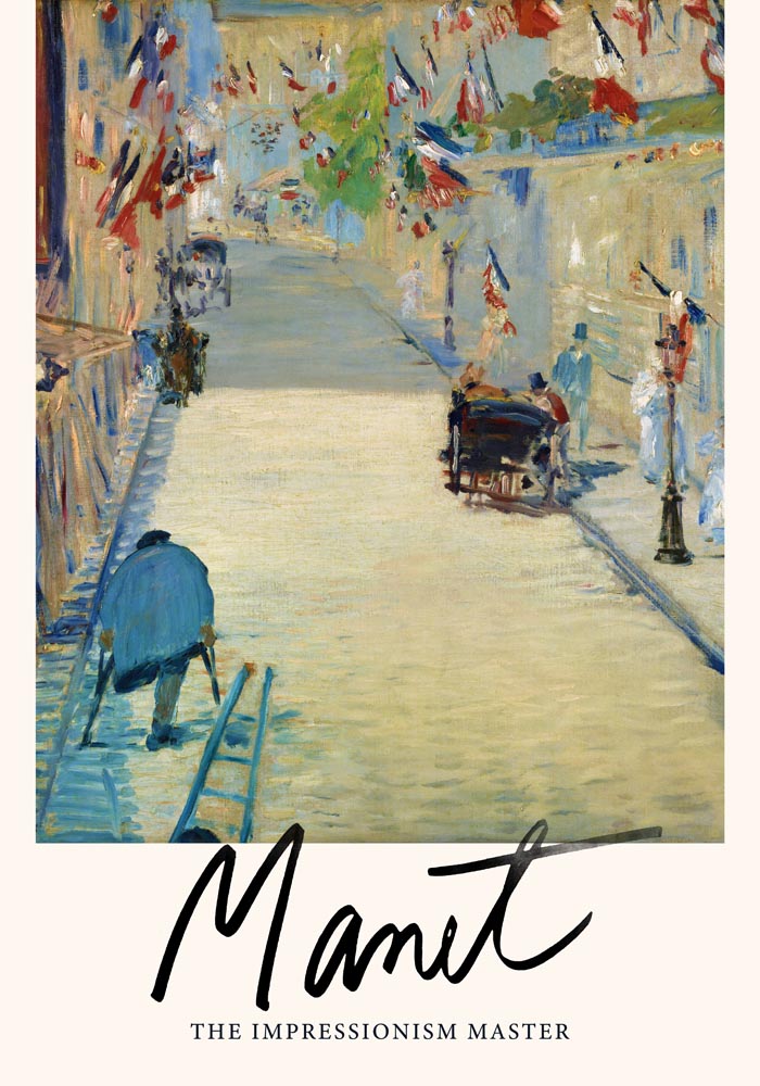 The Rue Mosnier with Flags by Manet Exhibition Poster – Kunstdruck — Ansicht 3