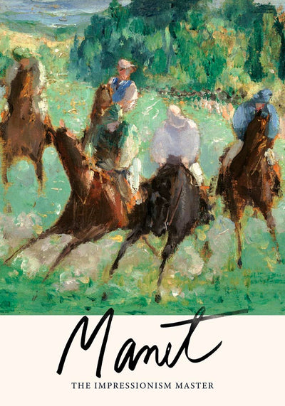 At the Races by Manet Exhibition Poster - Impressionism Art Print