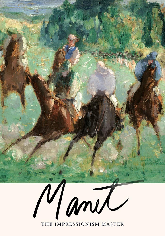 At the Races by Manet Exhibition Poster - Impressionism Art Print — Ansicht 3