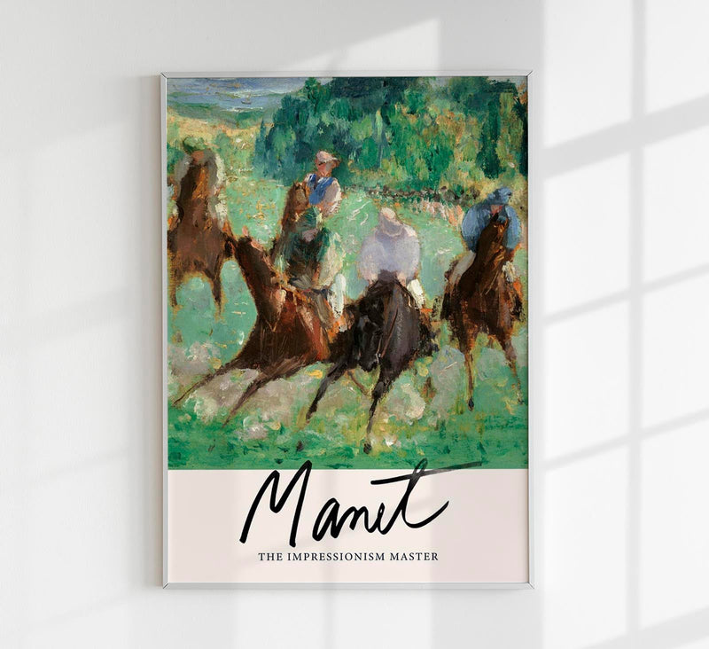 At the Races by Manet Exhibition Poster - Impressionism Art Print — Patroa Studio