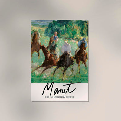 At the Races by Manet Exhibition Poster - Impressionism Art Print