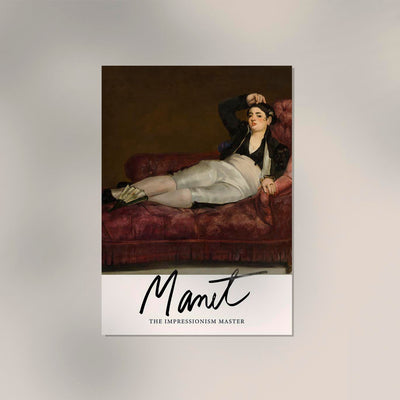 Reclining Young Woman by Manet Exhibition Poster – Art Print