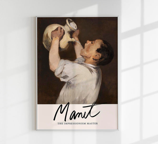 Boy with Pitcher by Manet Exhibition Poster – Impressionism Art Print