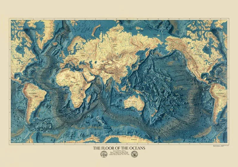 The Floor of the Oceans Poster – Tiefsee-Kartenbild — Ansicht 4