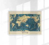 The Floor of the Oceans Poster – Tiefsee-Kartenbild — Ansicht 1