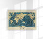 The Floor of the Oceans Poster – Tiefsee-Kartenbild