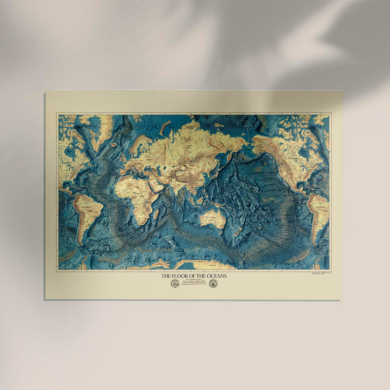 The Floor of the Oceans Poster – Tiefsee-Kartenbild — Ansicht 3