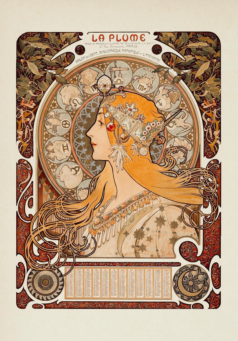 La Plume by Alphonse Mucha - Art Nouveau Art Print — Ansicht 2