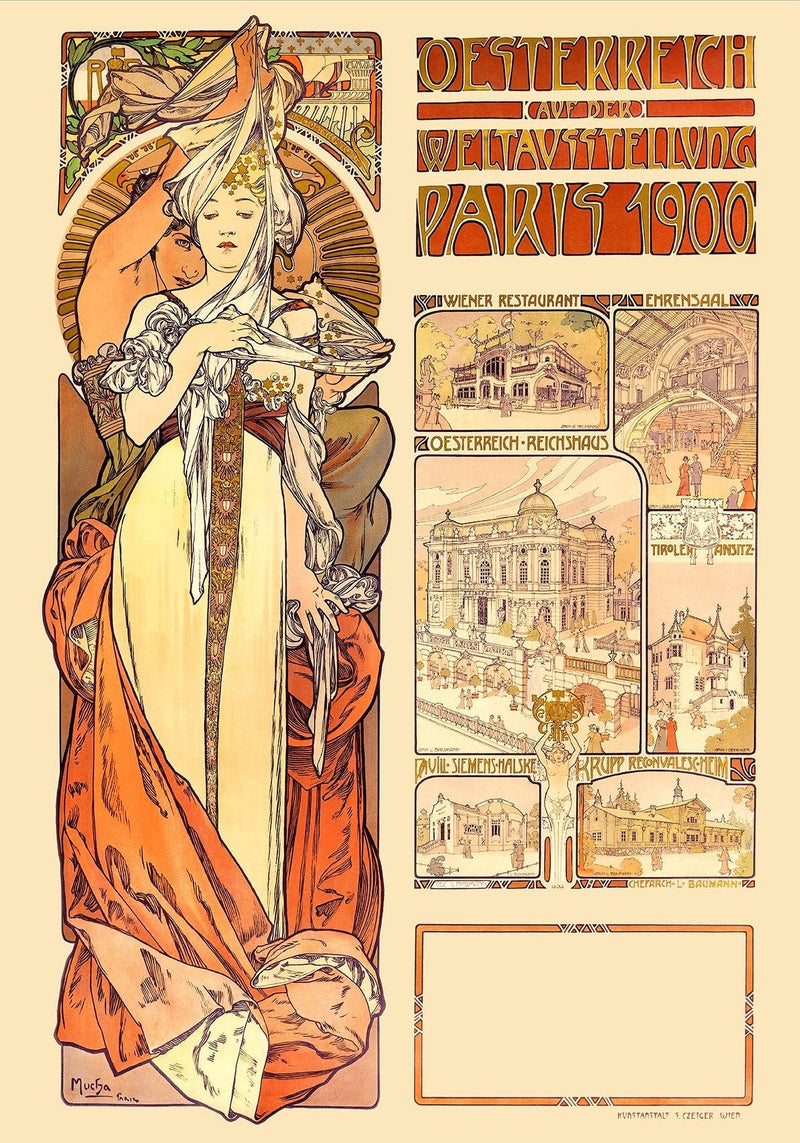 Österreich, Paris by Alphonse Mucha – Kunstdruck auf Archivpapier — Ansicht 2