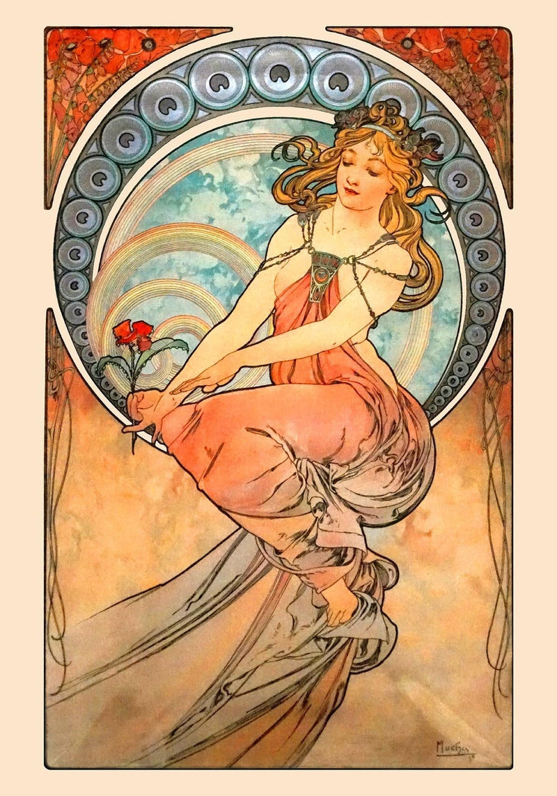 La Peinture by Alphonse Mucha – Kunstdruck Poster — Ansicht 2