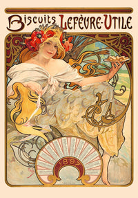 Biscuits Lefèvre Utile by Alphonse Mucha – Vintage Art Print — Ansicht 2