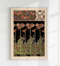 Oriental Flowers by Alphonse Mucha – Kunstdruck Poster — Ansicht 1