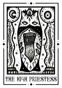 The High Priestess Mystic Tarot Fine Art Print – 225g Paper or 380g Canvas — Ansicht 5