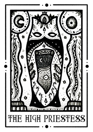 The High Priestess Mystic Tarot – Fine Art Print | 2 Materialien