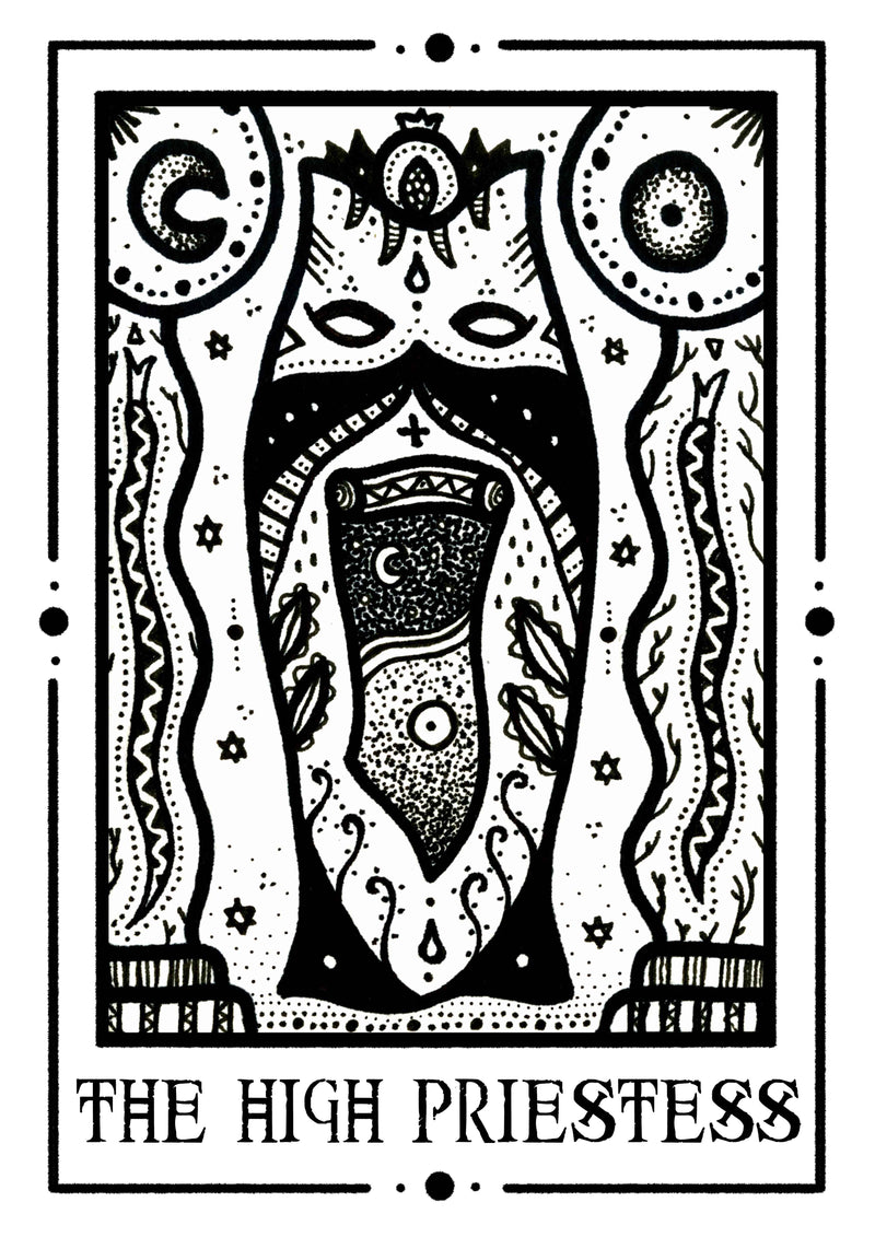 The High Priestess Mystic Tarot Fine Art Print – 225g Paper or 380g Canvas — Ansicht 5