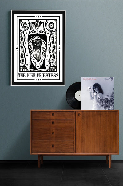 The High Priestess Mystic Tarot Fine Art Print – 225g Paper or 380g Canvas