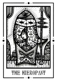 The Hierophant Mystic Tarot Poster – Hand-printed Berlin — Ansicht 5