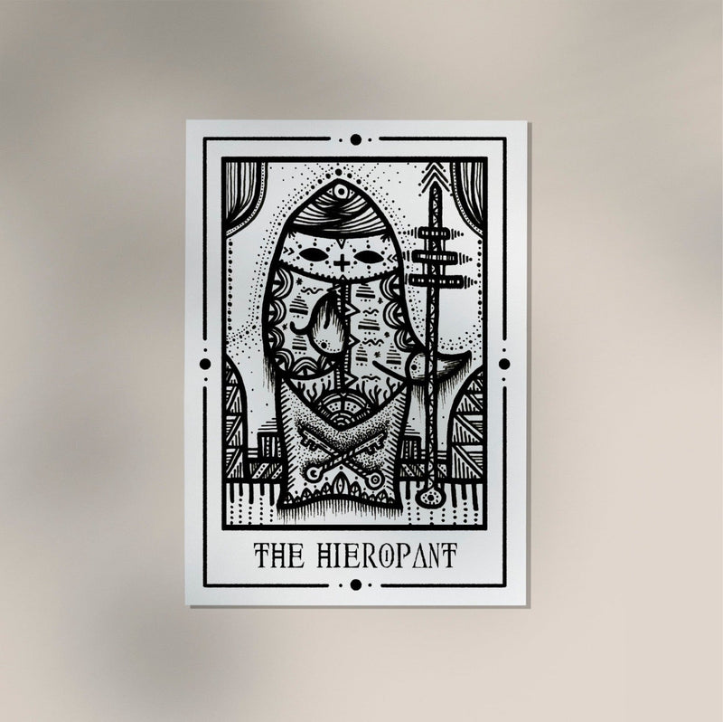 The Hierophant Mystic Tarot Poster – Hand-printed Berlin — Ansicht 4