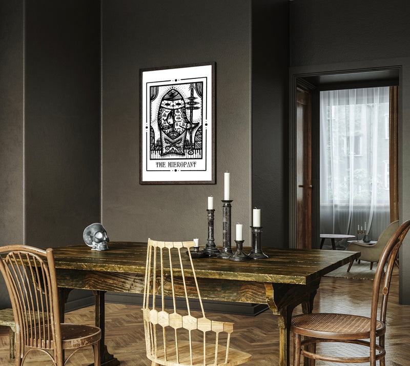 The Hierophant Mystic Tarot Poster – Hand-printed Berlin — Ansicht 2