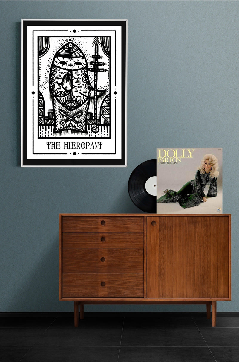 The Hierophant Mystic Tarot Poster – Hand-printed Berlin — Ansicht 3