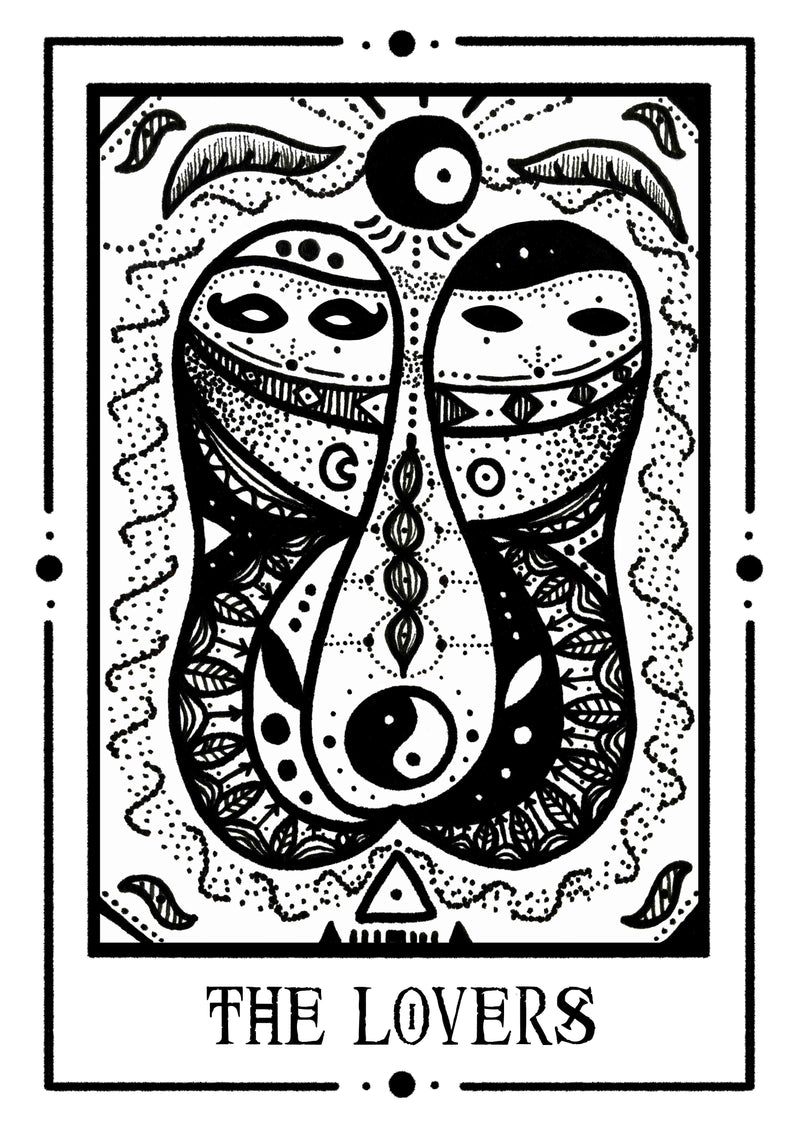 The Lovers Mystic Tarot Poster – Tiny Mystic Creatures Art Print — Ansicht 5