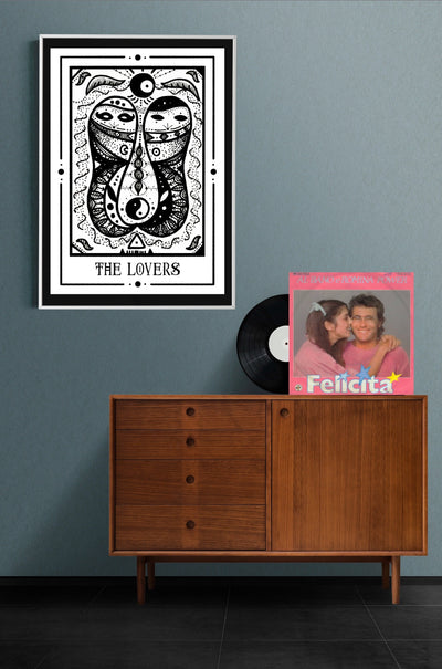 The Lovers Mystic Tarot Poster – Tiny Mystic Creatures Art Print