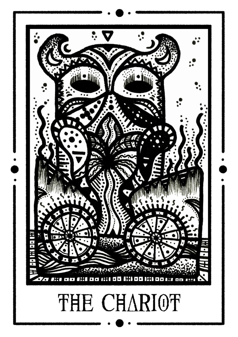 The Chariot Mystic Tarot Poster – Tiny Mystic Creatures, Kunstdruck — Ansicht 5