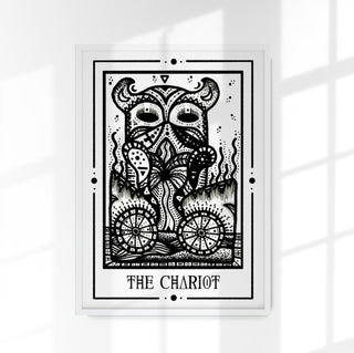 The Chariot Mystic Tarot Poster – Tiny Mystic Creatures, Kunstdruck