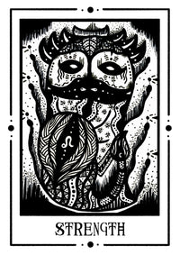 Strength Mystic Tarot by Tiny Mystic Creatures – Art Print Poster — Ansicht 5