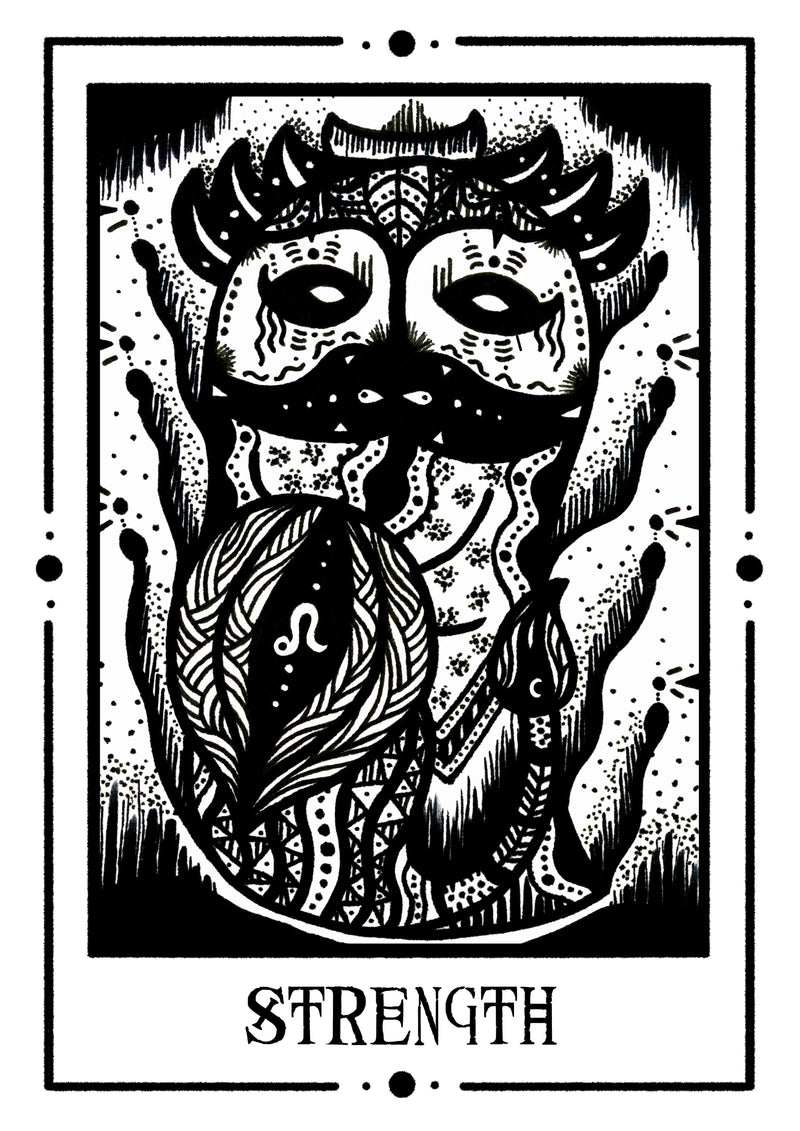 Strength Mystic Tarot by Tiny Mystic Creatures – Art Print Poster — Ansicht 5